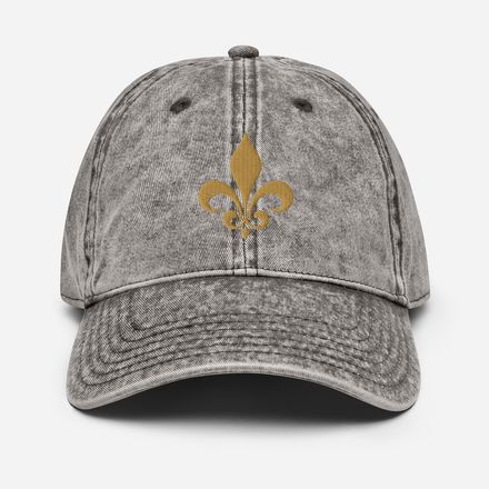 Vintage Cap, Fleur de Lys, 3o7u6f 