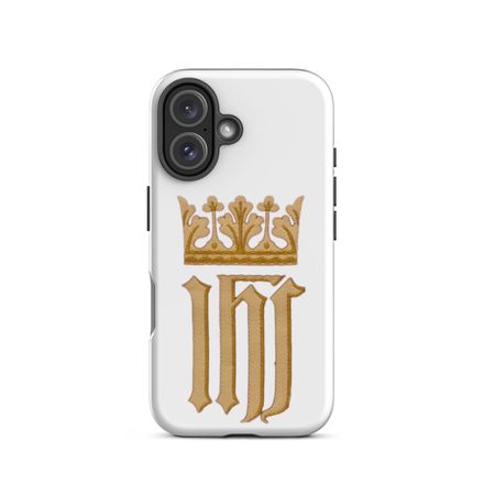Tough Case for iPhone, IHS with Crown, Golden Pattern, nlxdo1