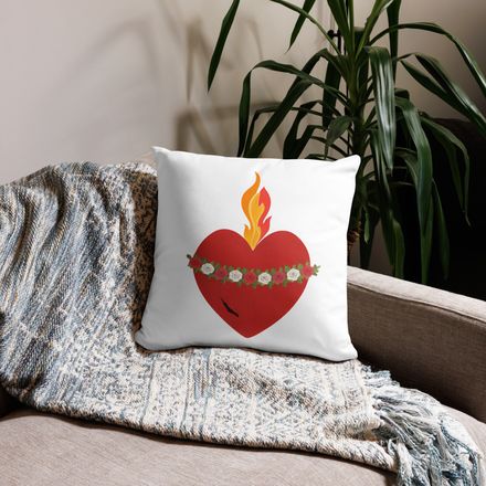 Pillow case 18x18, Immaculate Heart Of Mary, ruzlxj design