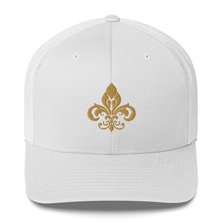 Retro Trucker Hat, Fleur de Lys, pt5ruy 