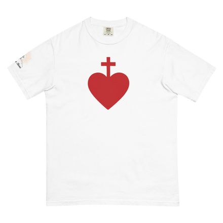 Unisex Garment-Dyed Heavyweight T-Shirt, Sacred Heart of Jesus, 7ugqf9 design