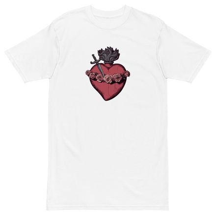Men&#x27;s Premium Heavyweight Tee, Immaculate Heart Of Mary, g6e1do design