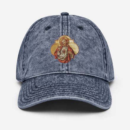 Vintage Cap, Sacred Heart of Jesus, eq75pu design
