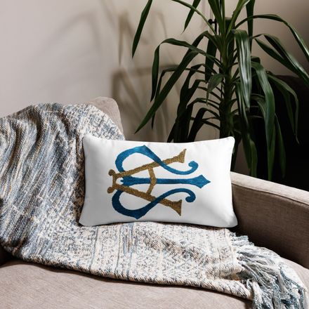 Pillow case 12x20, Auspice Maria, Crest, rphg0v