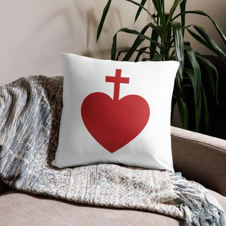 Pillow case 22x22, Sacred Heart of Jesus, 7ugqf9 design 