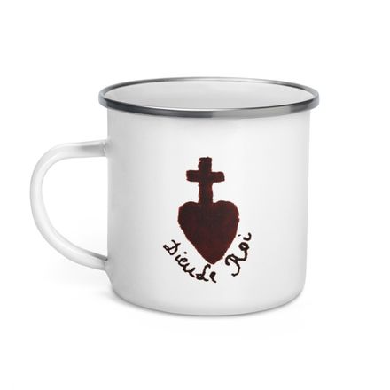Enamel Mug, Sacré Coeur, Dieu de Roi, Vendée Chouan, obymh4 design