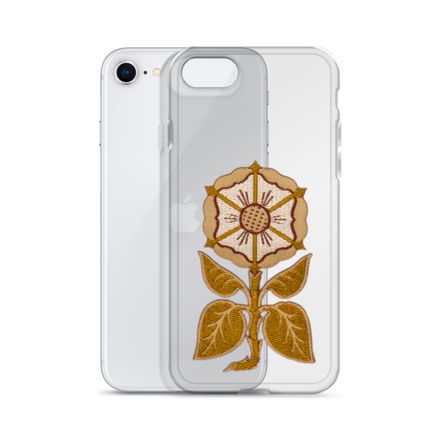 Clear Case for iPhone, Monstrance Tree with Golden Pattern, 7rmavy