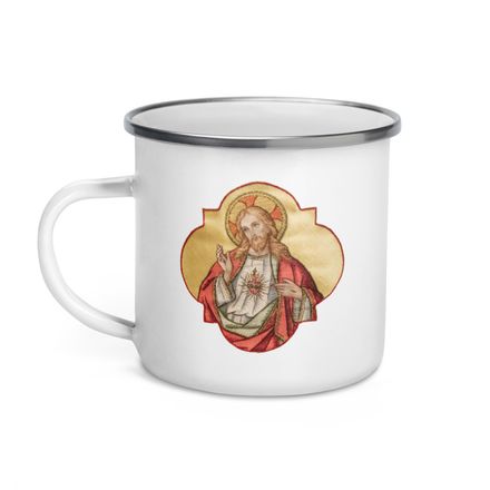 Enamel Mug, Sacred Heart of Jesus, eq75pu design 