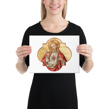 Canvas Print, 12x9, Sacred Heart of Jesus, eq75pu design 