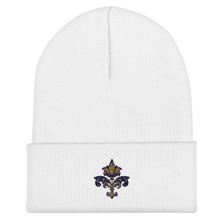 Cuffed Beanie, Fleur de Lys, clffhc 