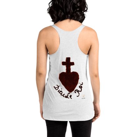 Women&#x27;s Tank Top, Sacré Coeur, Dieu de Roi, Vendée Chouan, obymh4 design, large back