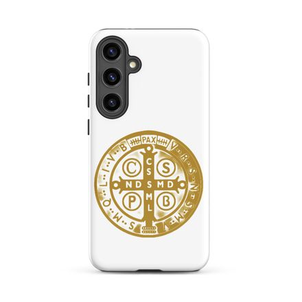Tough Case for Samsung, St. Benedict Medal, oih8m5 design, gold