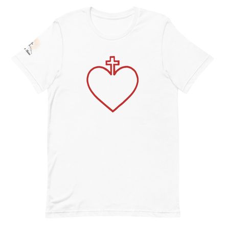 Unisex Staple T-Shirt, Sacred Heart of Jesus, zhw6bo hollow design