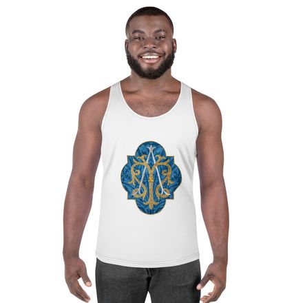 Men&#x27;s Tank Top, Auspice Maria, Crest with rounded Cross, u3bkt0