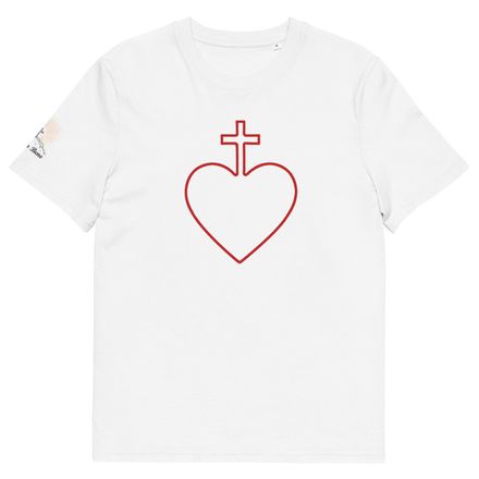 Unisex Organic Cotton T-Shirt, Sacred Heart of Jesus, 7ugqf9 hollow design