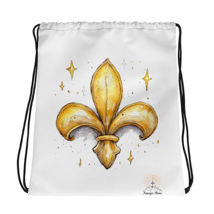 Drawstring Bag, Fleur de Lys, juffrs