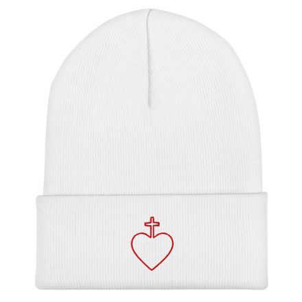Cuffed Beanie, Sacred Heart of Jesus, 7ugqf9 hollow design