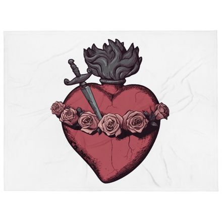 Throw Blanket, Immaculate Heart Of Mary, g6e1do design