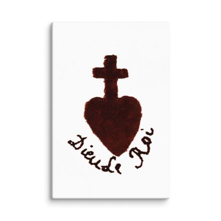 Canvas Print, 12x18, Sacré Coeur, Dieu de Roi, Vendée Chouan, obymh4 design