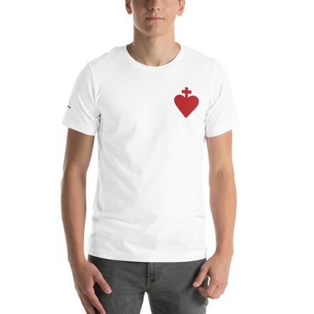 Unisex Staple T-Shirt, Sacred Heart of Jesus, yjegla design