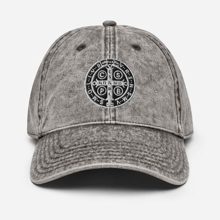 Vintage Cap, St. Benedict Medal, qiretu design