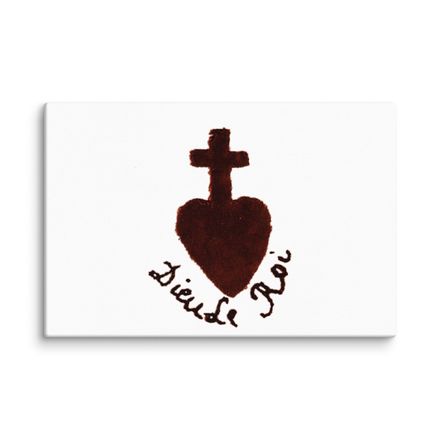 Canvas Print, 18x12, Sacré Coeur, Dieu de Roi, Vendée Chouan, obymh4 design