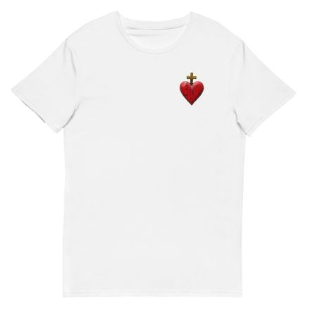 Men&#x27;s Premium Cotton T-Shirt, Sacred Heart of Jesus, 9i93k9 design