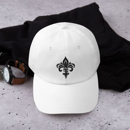 Classic Dad Hat, Fleur de Lys, h3lnk7 