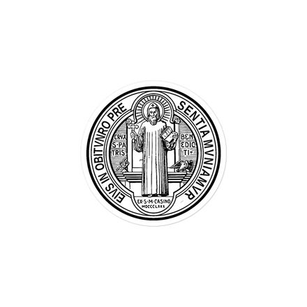 Sticker 3x3,  St. Benedict Medal, debxwe design