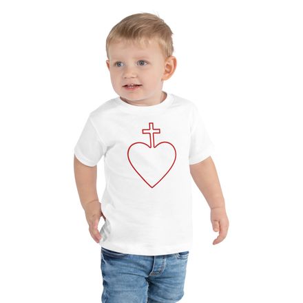 Toddler Staple Tee, Sacred Heart of Jesus, 7ugqf9 hollow design