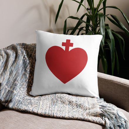 Pillow case 22x22, Sacred Heart of Jesus, zhw6bo design 