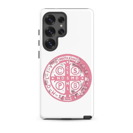 Tough Case for Samsung, St. Benedict Medal, oih8m5 design, pink