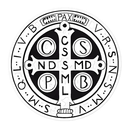 Sticker 5.5x5.5, St. Benedict Medal, jl2qob design