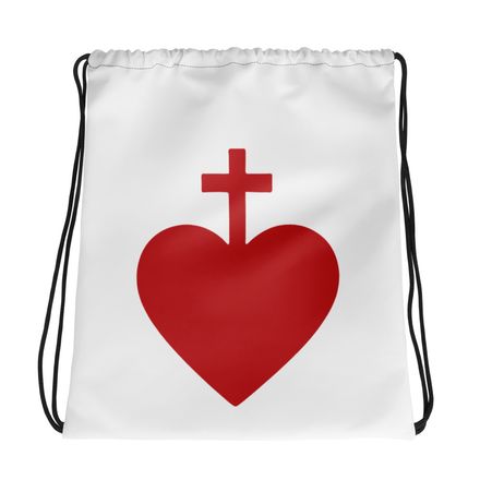 Drawstring Bag, Sacred Heart of Jesus, 7ugqf9 design 