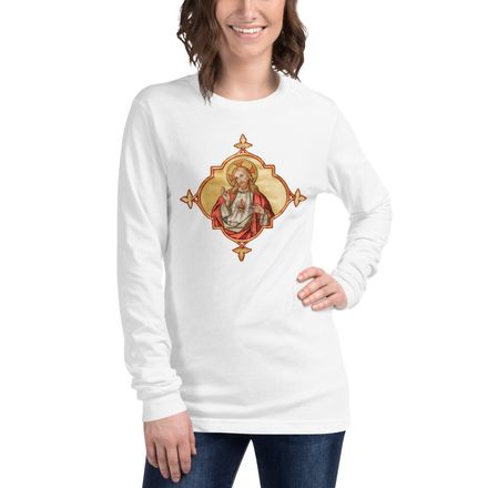 Unisex Long Sleeve Tee, Sacred Heart of Jesus, uyzh4h design