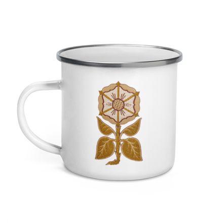 Enamel Mug, Monstrance Tree with Golden Pattern, 7rmavy