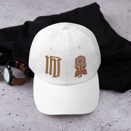 Classic Dad Hat, IHS with Monstrance Tree, rratlk