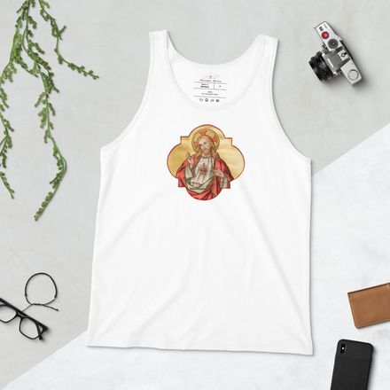 Staple Tank Top, Sacred Heart of Jesus, eq75pu design 