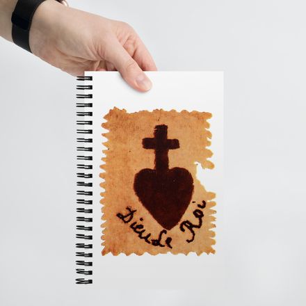 Spiral Notebook, Sacré Coeur, Dieu de Roi, Vendée Chouan, sqpbrl design