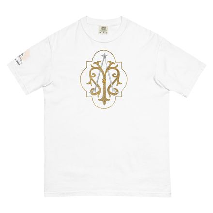 Unisex Garment-Dyed Heavyweight T-Shirt, Auspice Maria, Crest with outer edge, kdegvj