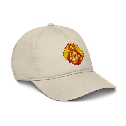 Organic Baseball Cap, Sacred Heart of Jesus, eq75pu design 