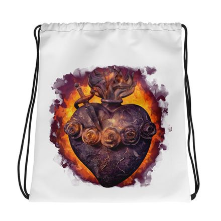Drawstring Bag, Immaculate Heart Of Mary, vfh1tk design