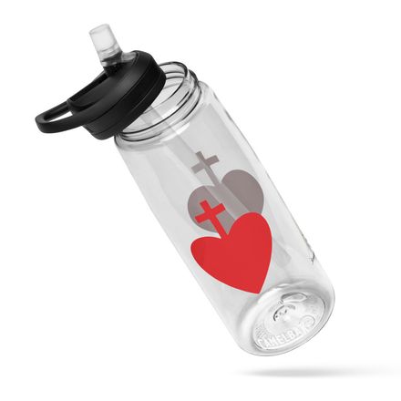 Sports Water Bottle, Sacred Heart of Jesus, 7ugqf9 design 