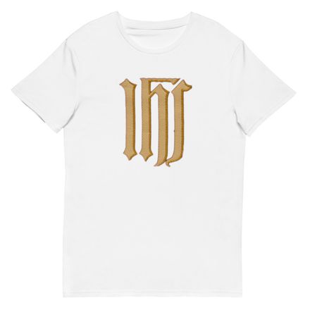 Men&#x27;s Premium Cotton T-Shirt, IHS, Golden Pattern, gedziz