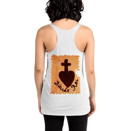 Women&#x27;s Tank Top, Sacré Coeur, Dieu de Roi, Vendée Chouan, sqpbrl design, large back