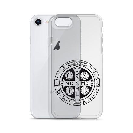 Clear Case for iPhone, St. Benedict Medal, nmhdfe design