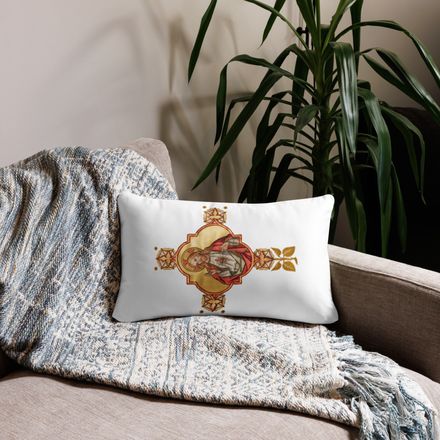 Pillow case 12x20, Sacred Heart of Jesus, iu2q2g design 