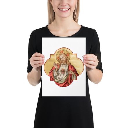 Canvas Print, 9x12, Sacred Heart of Jesus, eq75pu design 