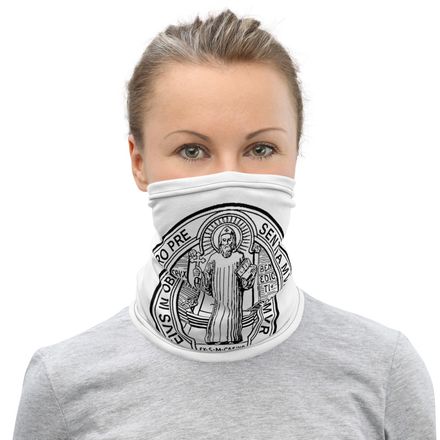 Neck Gaiter, St. Benedict Medal, filt5a design