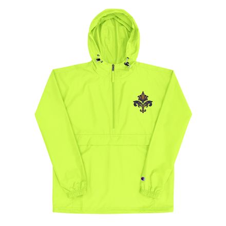 Embroidered Champion Packable Jacket, Fleur de Lys, clffhc 